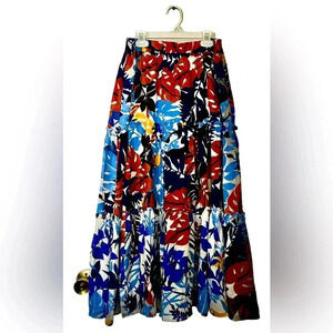 O.p.t. Linen blend fully lined tiered skirt sz XL nwt#003